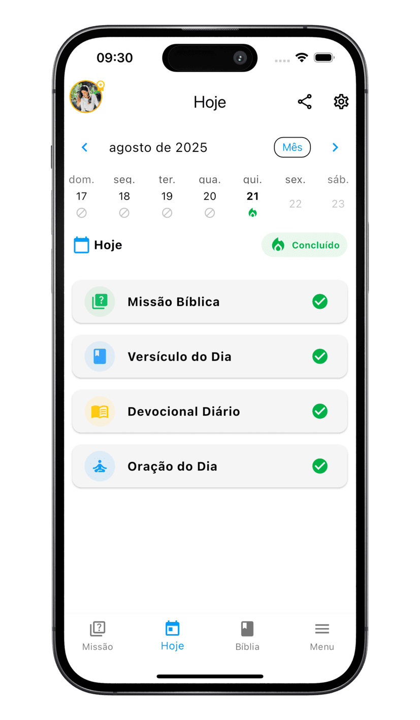 Conteúdo diário — versículo, oração e devocional